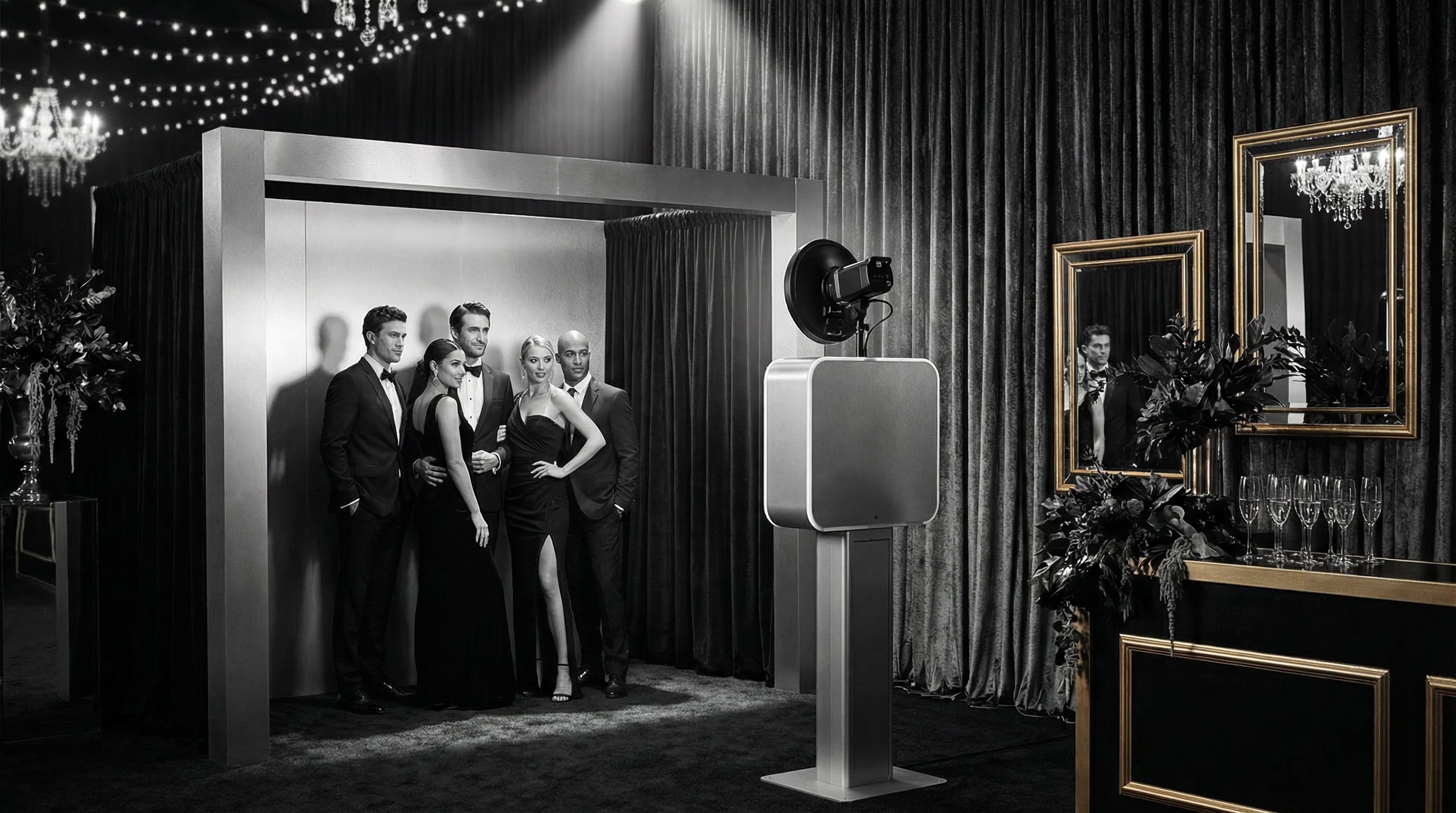 Lights, Camera & Glam (B&W)